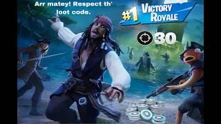 "Captain Jack Sparrow Takes on Fortnite: Epic Victory Royale Adventure!"