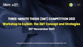 Online workshop on explaining the 3MT concept and strategies