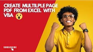 Create Multi-Page PDF from Excel with VBA. #Excel #VBA and #sql