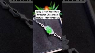 Spicy Green Jade Hulu Bracelet Customize#jewellery #earrings #pendant #necklace #ring #bangles #gems