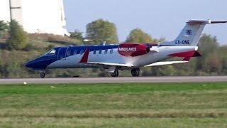 Luxembourg Air Ambulance | LearJet 45XR | Powerful Take Off from Luxembourg Findel Airport