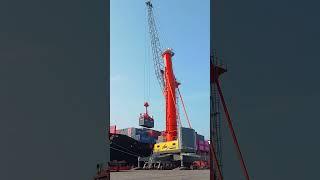 MANGALORE PORT |LIEBHERR 550 |CONTAINER HANDLING | #containerships #crane #viralvideo #port