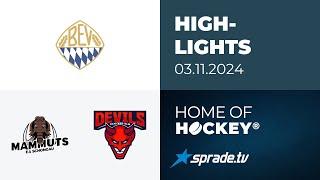 03.11.2024 - Highlights - Schongau Mammuts vs. Devils Ulm/Neu-Ulm