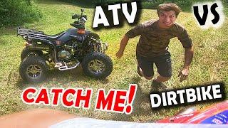 Angry Farmer Chase Dirt Biker With Quad! Redneck Attack!