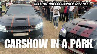 IT WAS MAD! Supercharged Hellcats Takeover CAR SHOW! DONUTS in the F80 M3 AND 335is! #vlogmas