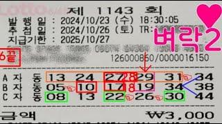 1144회 3천원 자동용지 패턴분석(부평 대박천하,부일카,옥포CU)