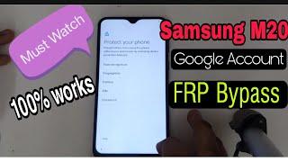 Samsung M20 FRP Bypass With Easy method latest 2021