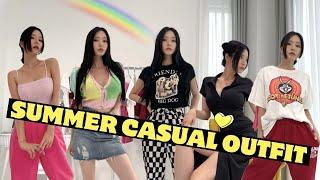 Yunjisummer캐주얼 코디룩북