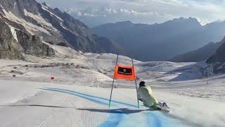 Ski zenit team Summer training skiing on Saas Fee Glacier 