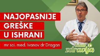 Najopasnije greške u ishrani - mr sci. med. Ivanov dr Dragan – internista nutricionista