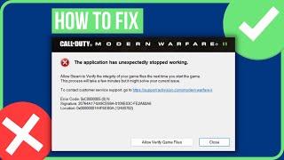 MW2 ERROR CODE 0XC0000005 | Fix MW2 The Application Has Unexpectedly Stopped Working