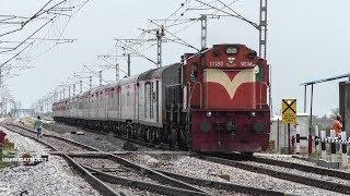 Terrific looking GTL WDM3D with ADI MAS Suvidha Express at Speed - Indian Railways