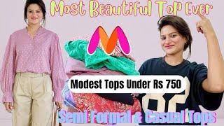 Summer Trendy Tops under budget l Myntra Top Haul l Affordable & Stylish Tops l Modest Top haul