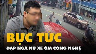 Vụ tài xế xe ôm công nghệ bị đạp ngã ở Bình Dương: Vì một cây tăm vứt xuống đường
