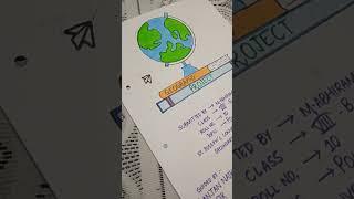 Geography project cover page design | Easy #drawing