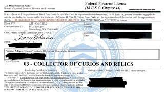 Type 03 Collector of Curios and Relics (C&R) Federal Firearms License (FFL) How To