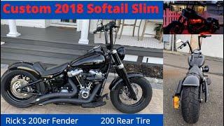 Custom 2018 Harley Davidson Softail Slim with 200 Rear Tire