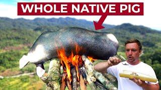 Smoking A WHOLE NATIVE PIG In Apayao! Philippines Sinapan Cooking!