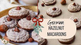 German Hazelnut Meringue Cookies ( Haselnussmakronen)