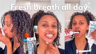 Mouth hygiene tips that TRANSFORMED my hygiene | Tongue scrape, flossing, & fresh breath ALL day |