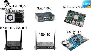 Comparing RK3588 SBCs - Khadas Edge2 - Radxa Rock5B - NanoPi R6S - Mekotronics R58 Mini / R58X-4G