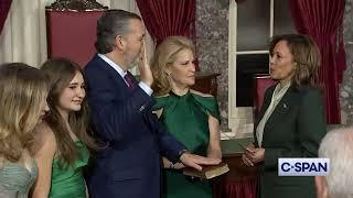 Kamala Harris swears in Ted Cruz (1-3-2025)