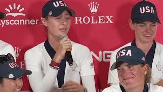 Team USA Winner Press Conference 2024 Solheim Cup