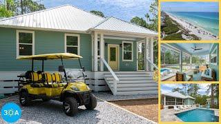 Vacation Rental Tour  30A Beach House with Private Pool/Golf Cart, Seagrove Beach Florida