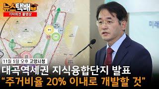 ⧫ 대곡역세권 지식융합단지 발표 "주거비율 20% 이내로 개발할 것" / 11월 5일 오후 고양시청 / 이동환 긴급 기자회견 ⧫ 《고양신문 뉴스택배 ep.318》