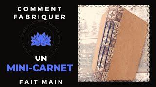 Comment fabriquer un MINI CARNET   fait main   reliure cousue   junk journal  rapide