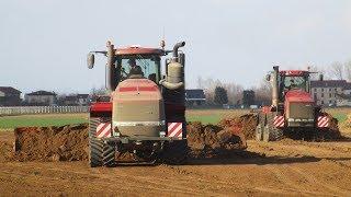 Massive Ground Leveling - 2 Case IH Quadtrac & 2 John Deere - Dal Maso