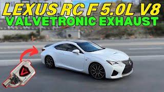 2015 Lexus RC F 5.0L V8 Exhaust Sound w/ Valvetronics Designs Mufflers!