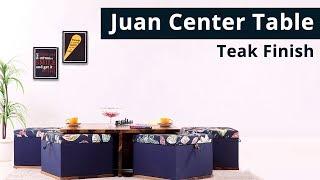 Center Table: Modern Juan Center Table (Teak Finish) Online @ Best Price