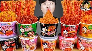 ENG SUB) ASMR MUKBANG FIRE Noodle & HOT DOG & CHEESE PIZZA & Tteokbokki EATING SOUND ! (BULDAK)