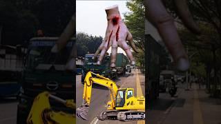 Truck tronton excavator zombie #shorts #excavator #truck