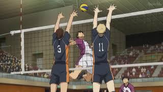 Tsukishima blocks Ushijima | Haikyuu!! Epic Moment  Engsub 1080p 60FPS