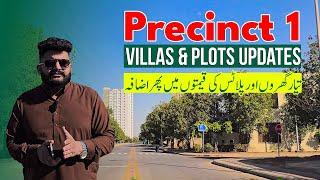 Precinct 1 Latest Street Tour| Ready Villas and Plots Prices Update| Bahria Town Karachi