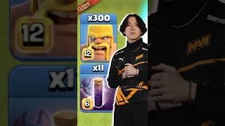 KLAUS triples MAX TH16 with 300 BARBARIANS! Clash of Clans #clashofclans #esports