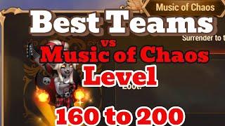 Hero Wars Music of Chaos Level  160 to 200