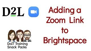 Adding a Zoom Link to Brightspace