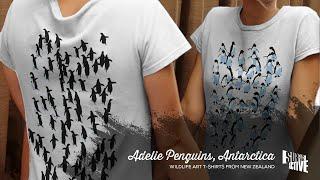 T-shirts in the spirit of fun! Surface Active’s Adelie Penguins, Antarctica two-sided design.