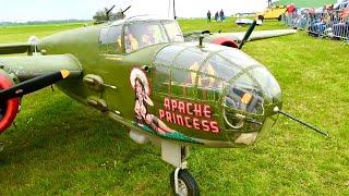 very Huge 148Kg RC B-25 Mitchell WW2 Apache Princess with two 400cc Moki Radial Motors