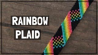 Rainbow Plaid Friendship Bracelet Tutorial [CC]