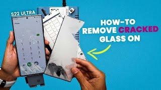 Repair a Cracked Samsung Galaxy S22 Ultra Screen - How To Remove Glass (Step 1 of 3)