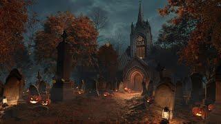 Halloween Spooky Graveyard Ambience - Haunted Night | Scary Halloween Music