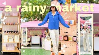 this market didn't go as expected....a rainy pop-up shop experience // small business owner vlog