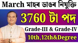 March মাহৰ 4 টা বিভাগত চাকৰি - Jobs in Assam | Assam jobs 2025 | Assam jobs vacancy 2025 |