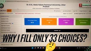My AKTU Choice Filling Order|| UPTU Counseling Preference List