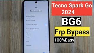 Tecno BG6 Frp Bypass || Tecno Spark Go 2024 Frp Bypass/Tecno Spark go 2024 Bg6 google account unlock