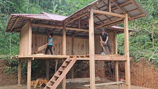 How to use wooden planks to build partitions to shape a house - Skills in using wooden planks